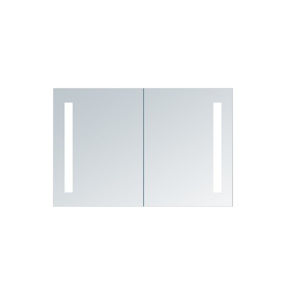 Innoci-Usa Zeus 40 in. W x 26 in. H x 4.75 in. D Double Door Surface Mount LED Medicine Cabinet 69204026